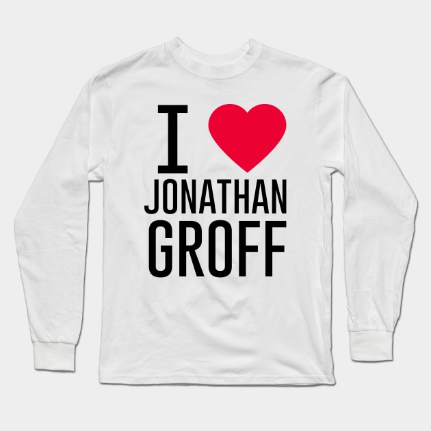 I heart Jonathan Groff Long Sleeve T-Shirt by byebyesally